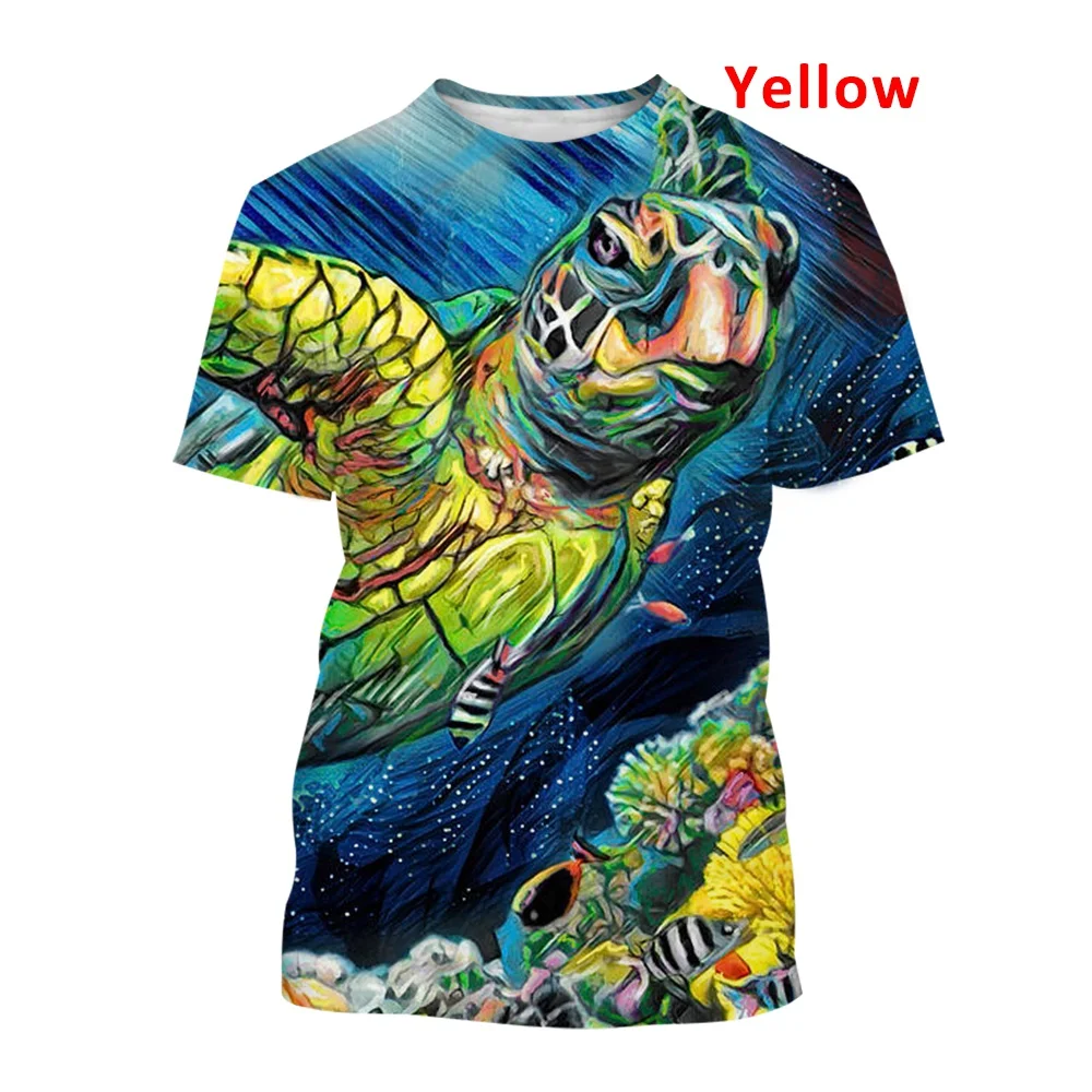 New Summer Fashion Cute Sea Turtle 3D Print Men/Women T-shirt Casual Funny Tortoises Graphic Tee