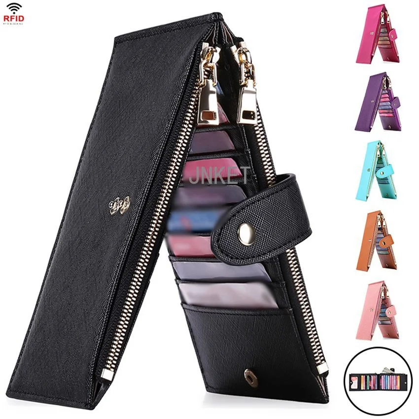 

Fashion RFID Women's PU Leather Wallet Multifunction Card Holder Clutch Wallet Coins Purse Billfold