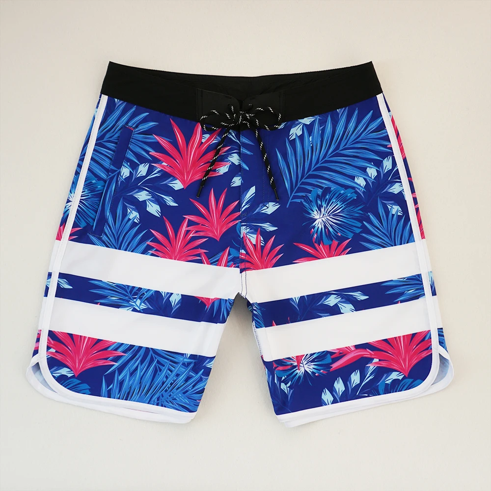 

2025 High Quality Waterproof Men Surf Swim Shorts Floral Printed Sports Quick-drying Beach Pants Swim Trunks Breathable Shorts