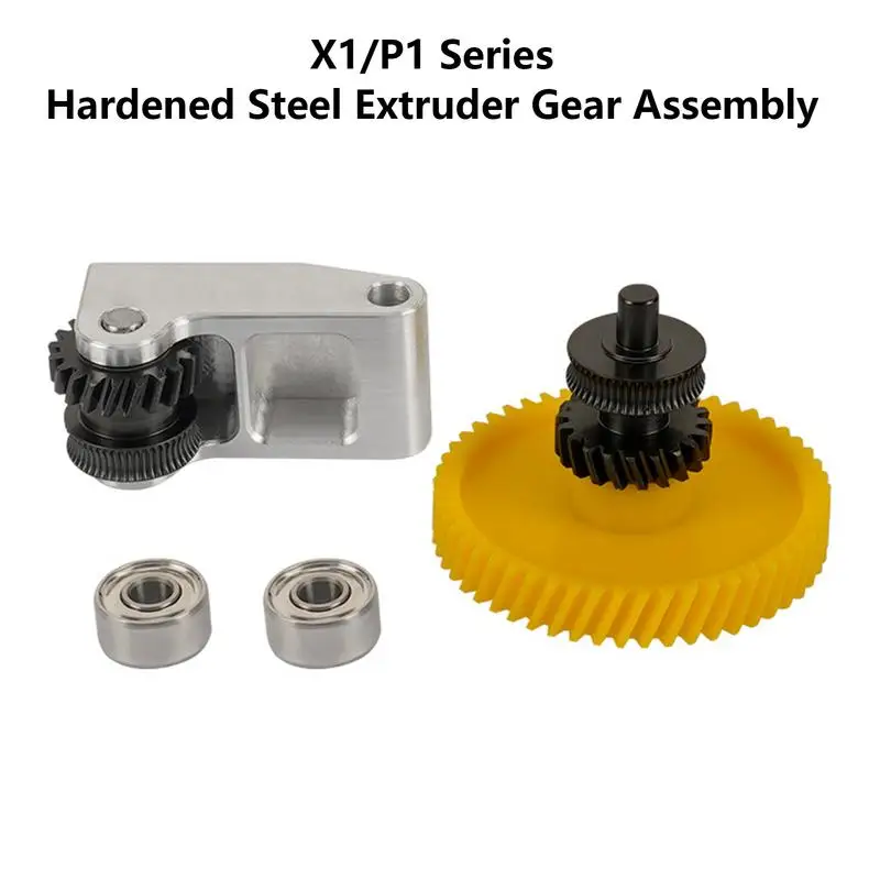 3D Printer Extruder Gear Kit Extruder Gear Kit High Precision Extruder Gear Assembly Hardened Steel Replacement Hardware Kit