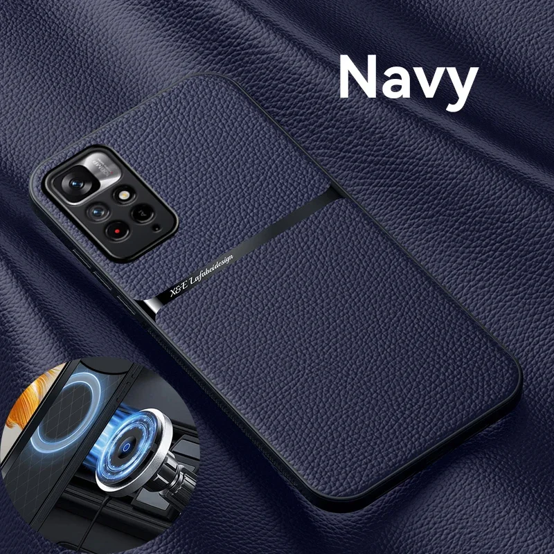 Para Redmi Note 11 Pro Plus 11S 11T 5G 4G funda de teléfono protección de lente completa fundas de silicona suave placa de Metal integrada soporte para coche