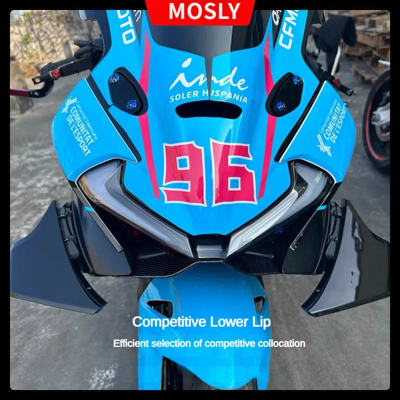 ل 675SR-R 675SR 675 SRR دراجة نارية الملحقات السفلى الشفاه الثابتة الجناح المفسد الجانب الجناح قذيفة غطاء حماية الحرس عدة