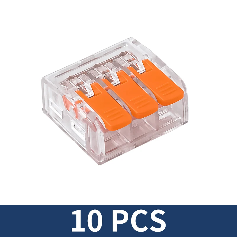 JINH CMK663 10Pcs Universal Compact Wire Connectors Push-in Cable Terminal Block for Home Electric Wiring