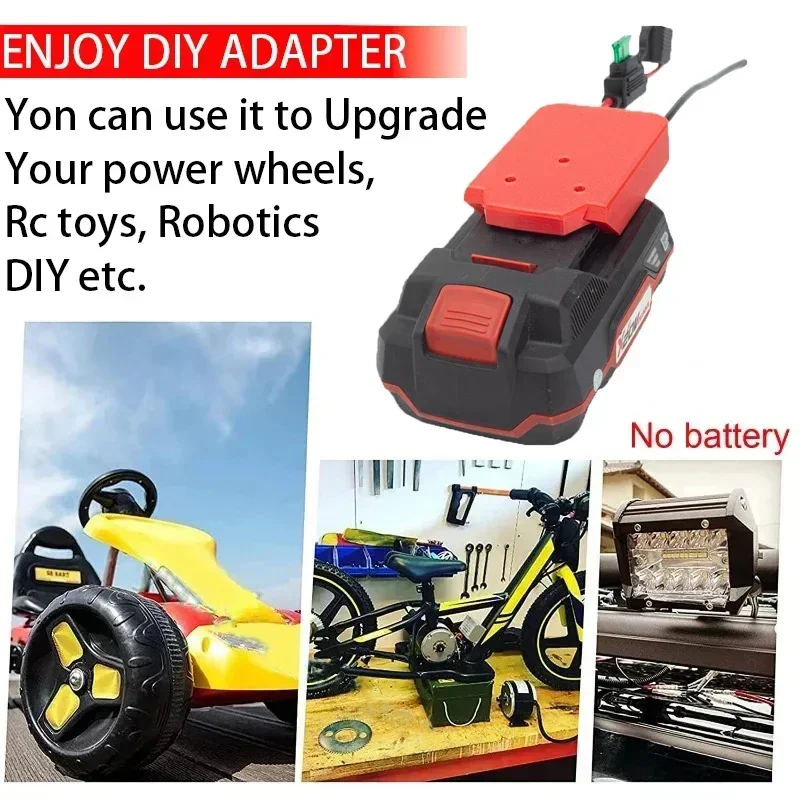 DIY Adapter voor Lidl Parkside X20V Li-Ion Batterij Adapter Robot Auto DIY Voeding met Zekering Schakelaar Power Tool Accessoires