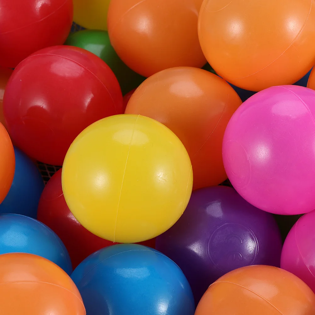 

50pcs Ball Pit For Kids Crush Resistant Plastic Ocean Balls Bright Color Educational With Storage Mesh Bag Pit Balls Kids Ball