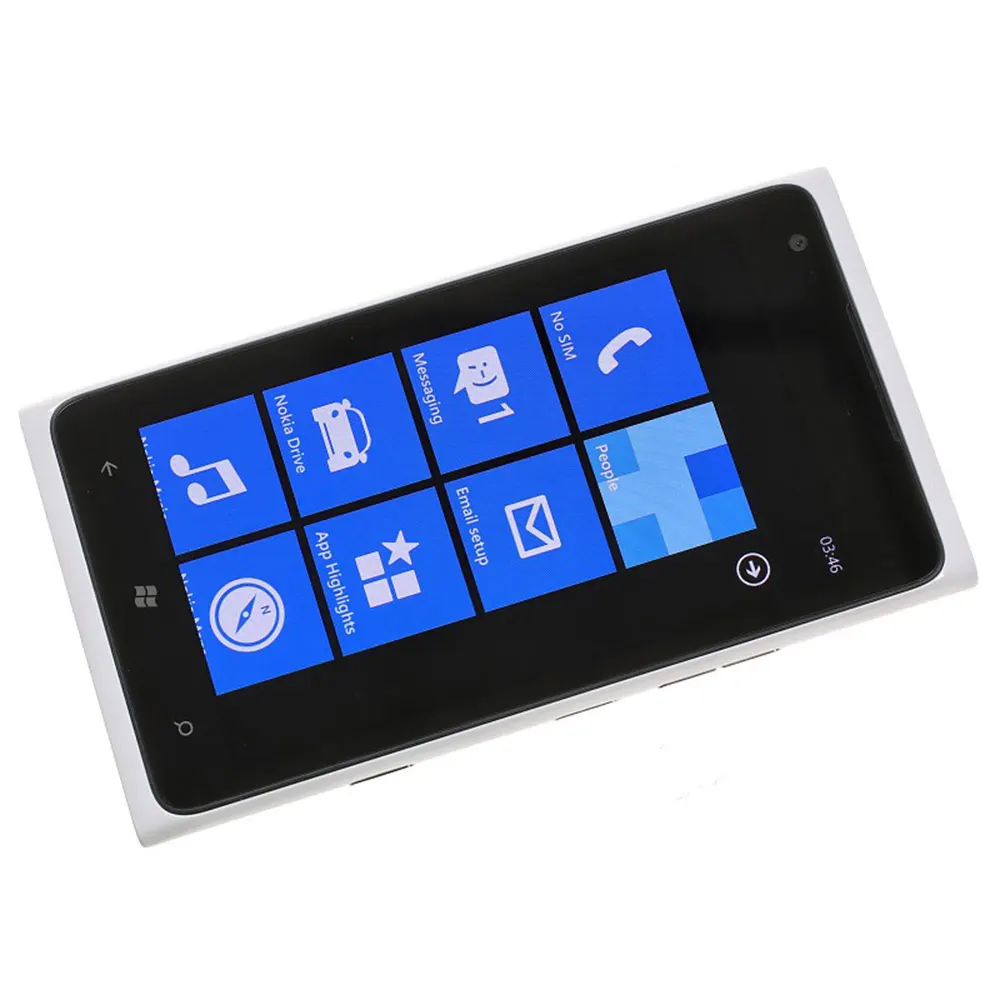 هاتف Lumia 900 الأصلي غير مقفول بشريحتين GSM 900/1800 مزود بتقنية البلوتوث 4.3 بوصة 16 جيجابايت 512 جيجابايت رام صنع في فنلندا
