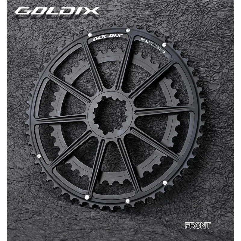 GOLDIX Road Bike Chainring 50-34T 52-36T 53-39T Double Chainwheel for SRAM Direct Mount 3-Bolt Crankset 10 11 12 Speed - view 3