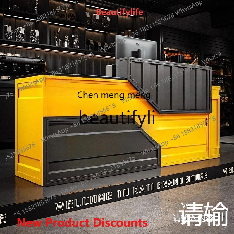 

2003 Creative Container Bar Counter Cashier Milk Tea Shop Bar Gym Store Front Desk