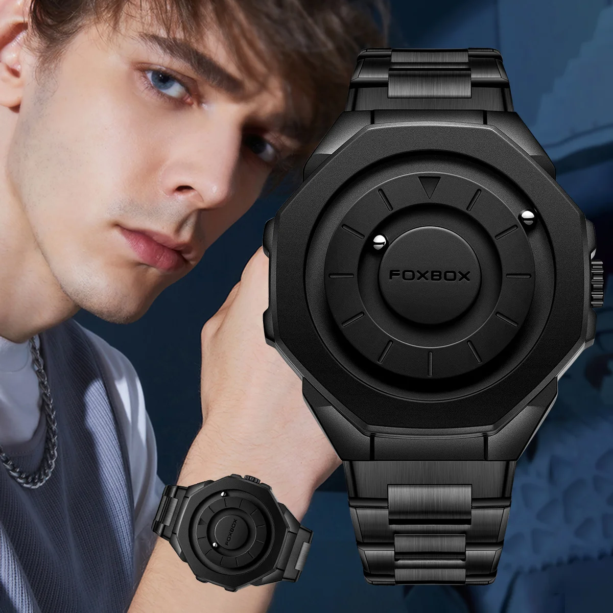 

FOXBOX мужские часы оригинальный бренд класса люкс с подвижными бусинами дизайн кварцевые наручные часы мужские модные водонепроницаемые часы мужские reloj hombre