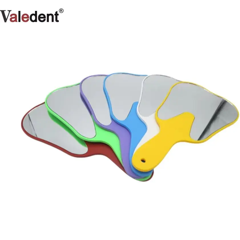 

Dental Mouth Examination Mirror with Handle Cute Tooth Shaped Mirror Unbreakable Patient Hand Mirror Dentistry Gift 5Pcs set