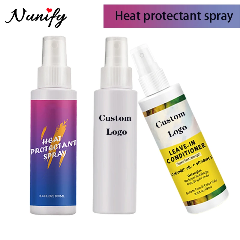 Personalized Heat Protectant Spray For Hair Curling Iron Custom Logo For Professional Grade Thermal Protector Private Label 5Pcs