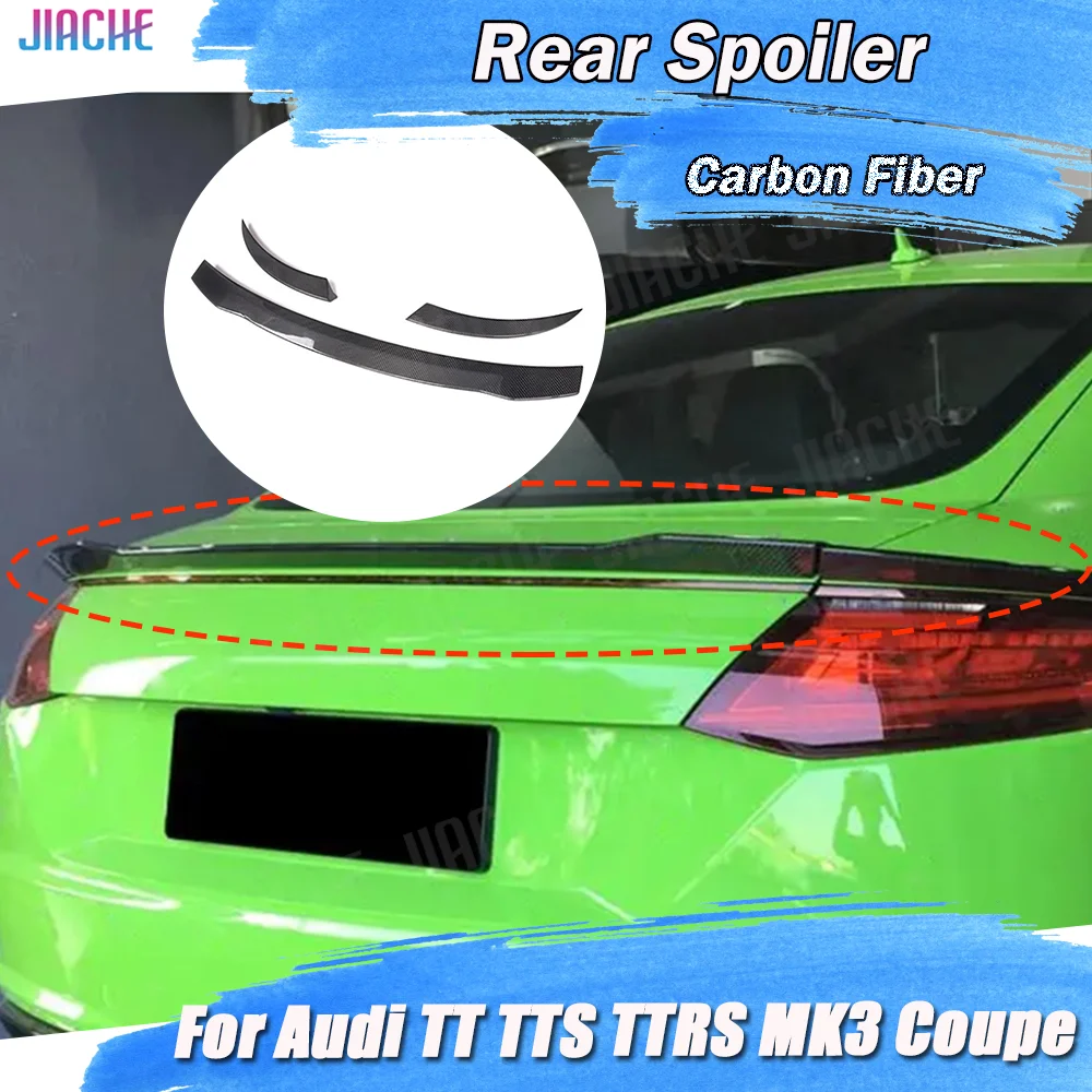 

Carbon Fiber Rear Lip Spoiler For Audi TT TTS TTRS MK3 Coupe 2015-2017 Rear Trunk Spoiler Wing Rear Boot Spoiler FRP Bodykit