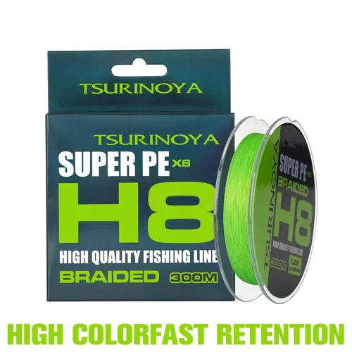 TSURINOYA 300M 150M 100M 8 teje hilo de pescar de PE H8 fundición ultralarga 8 hebras trenzado línea multifilamento suave 14-50LB