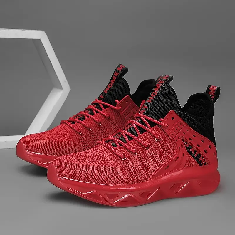 

Men's Running Shoes Breathable Fly Knit Sport Outdoor New Style Black Comfortable Casual Sneakers Polyester Lining sneakers men