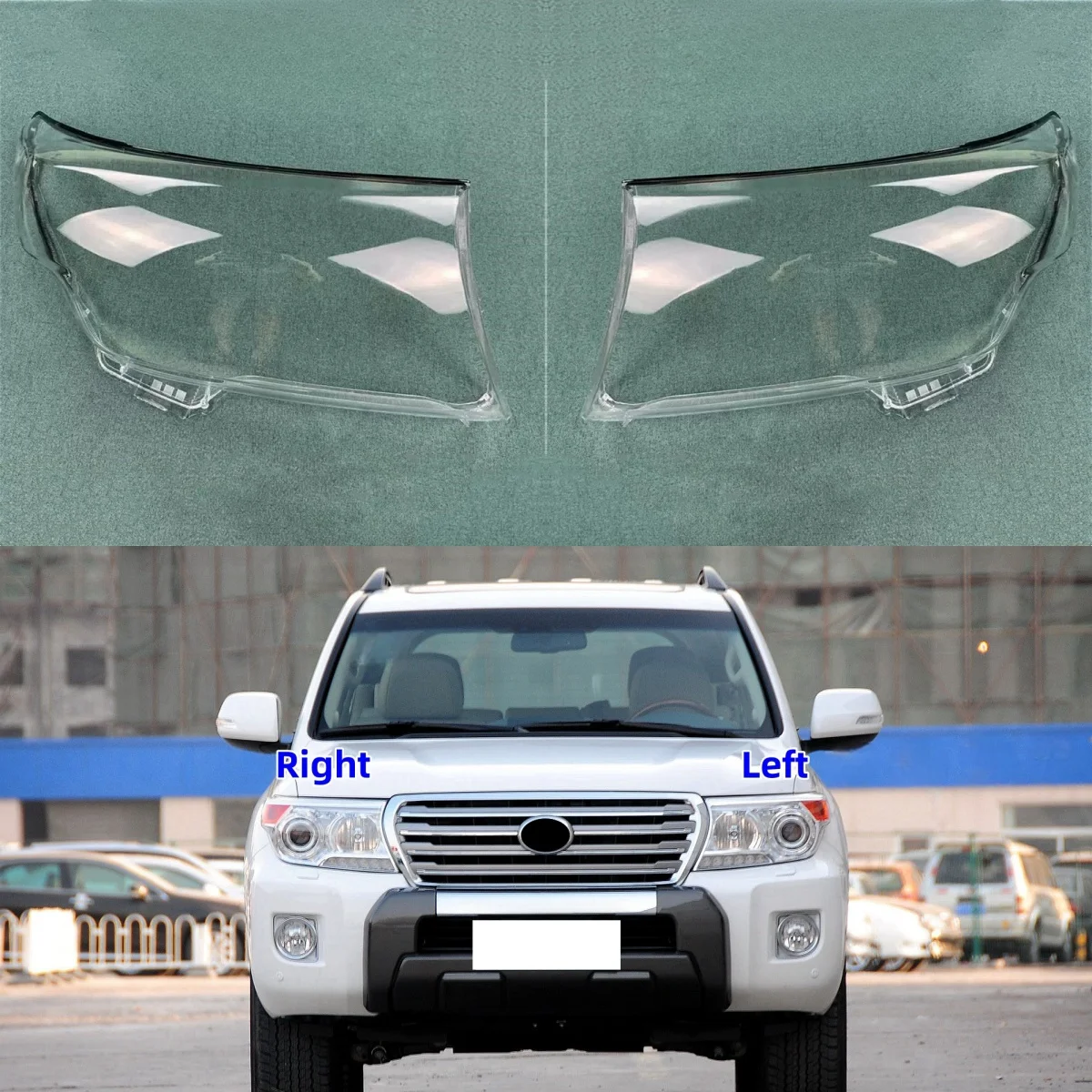 

For Toyota Land Cruiser Lc200 2012 2013 2014 2015 Headlamp Lens Cover Headlight Glass Transparent Housing Lampshade Lamp Shell