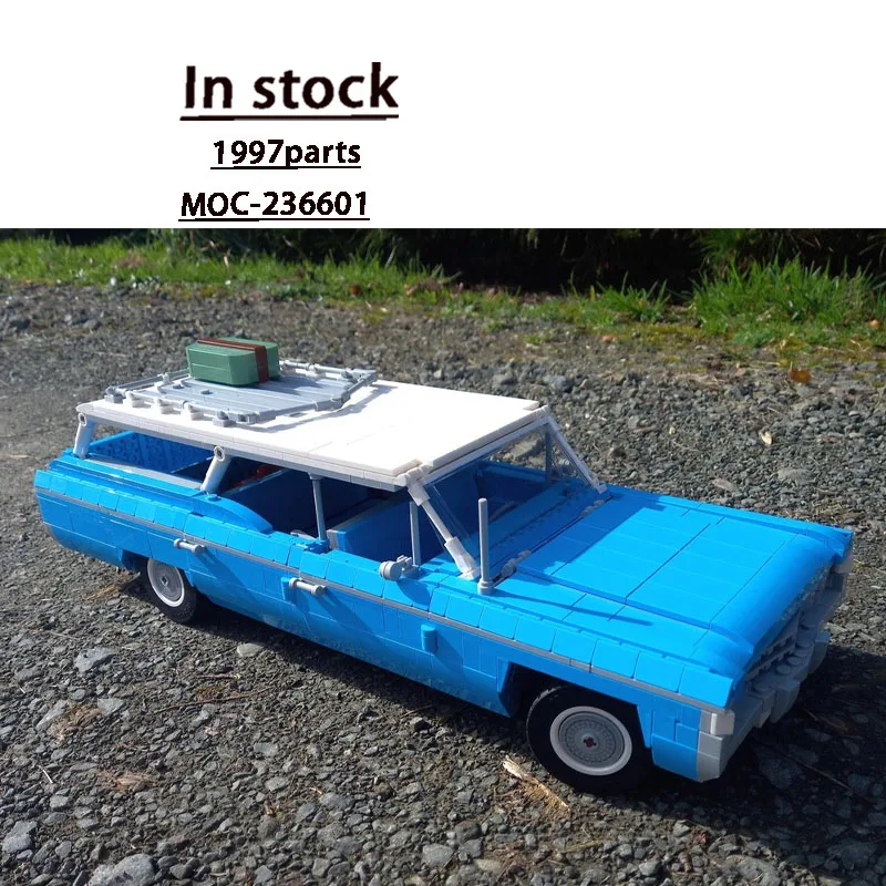 MOC-236601 clásico nuevo modelo de bloques de construcción de carreras de supercoche deportivo de los años 90, 1977 piezas, juguete para regalo de cumpleaños para niños y niños