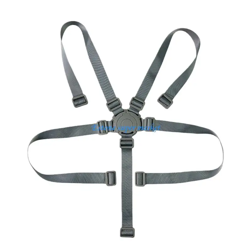 

090B Streamlined Design Five Point Buckle Belt for Baby High Chairs Easy Use Secure