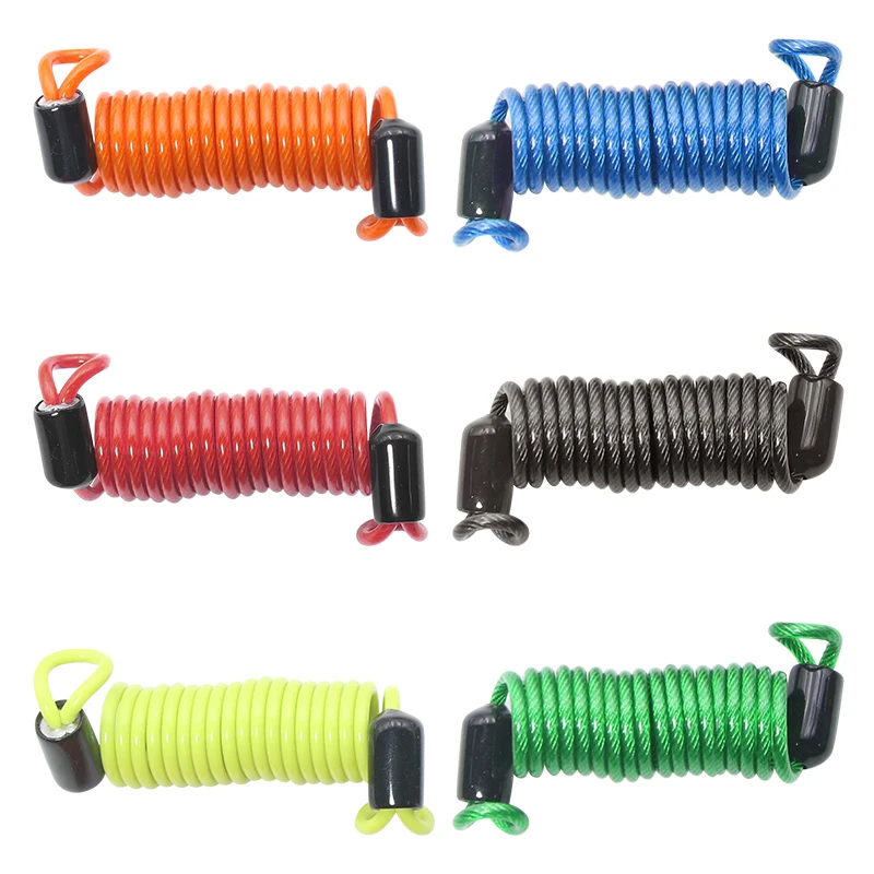 

1.2/1.5/2M alarm panel lock reminder line anti-theft line motorcycle safety spring buckle line bicycle alarm panel coil