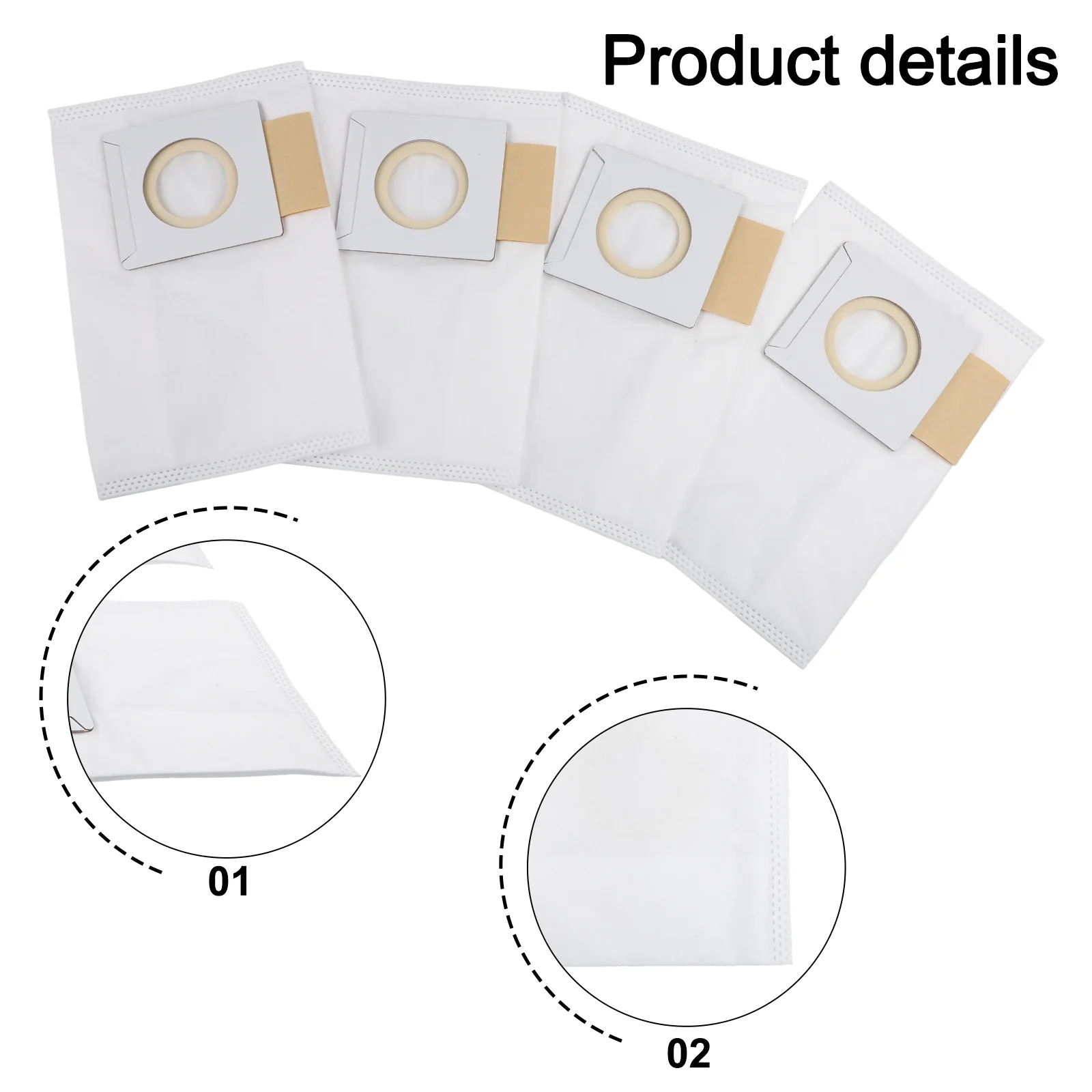 197903-8 Filter Bags for For 36V For LXT Backpack Vacuum Units XCV05 XCV09 XCV10 with 5 Layer Electrostatic Design
