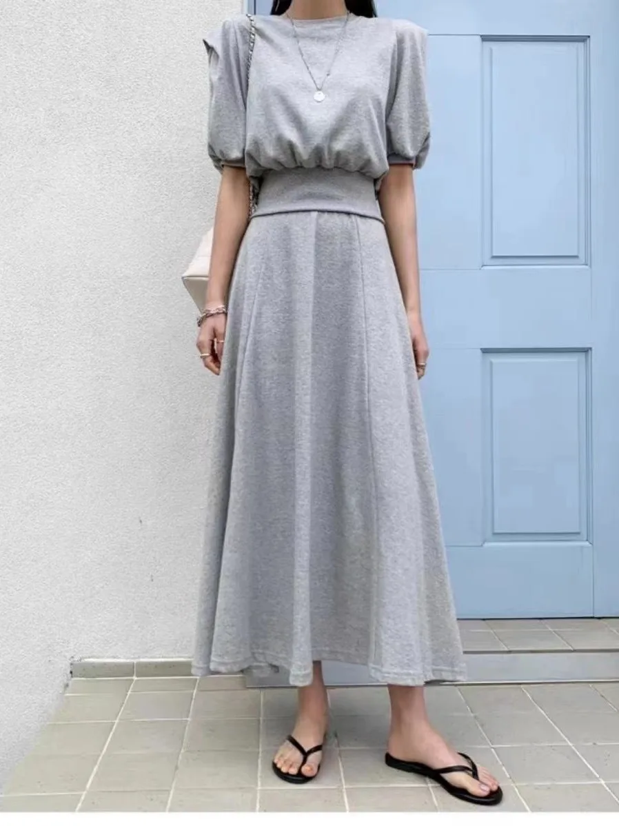 

Женский комплект из топа и юбки с высокой талией ort Bubble Sve, хлопковая круглая утягивающая модная юбка с широким подолом