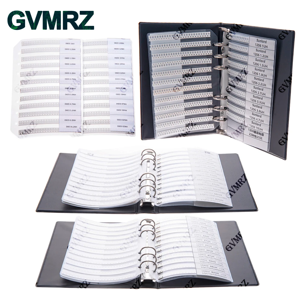 22/38/42/44/52Values 0402 0603 0805 1206 Multilayer Ceramic Inductor  Stackup Inductor SMD Sample Book