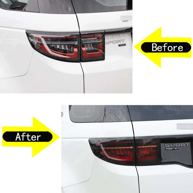 For Land Rover Discovery Sport 2020-2022 ABS Smoke Black Rear Tail Lamp Shade Cover Trim Lamp Hoods Car Accessories