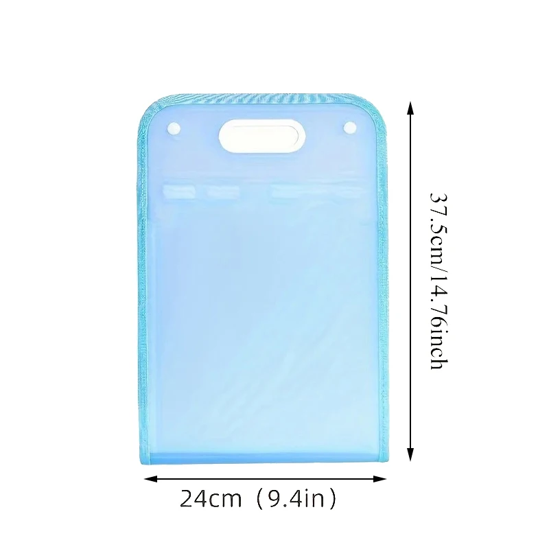 A4 Macaron Vertical Binding File Bag Student Test Paper Storage Bag 13 Cell Portable Organ Bag, Office School Supplies