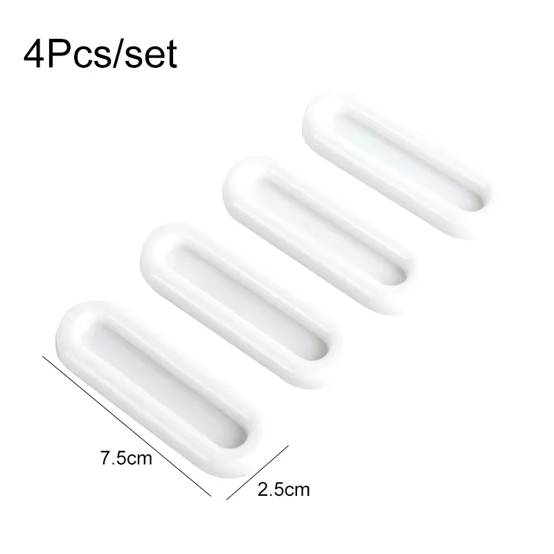 4Pcs Self-adhesive Door Knobs Oval Door Handles for Interior Doors Glass Window Cabinet Drawer Non-slip Grip Auxiliary Handles image 3
