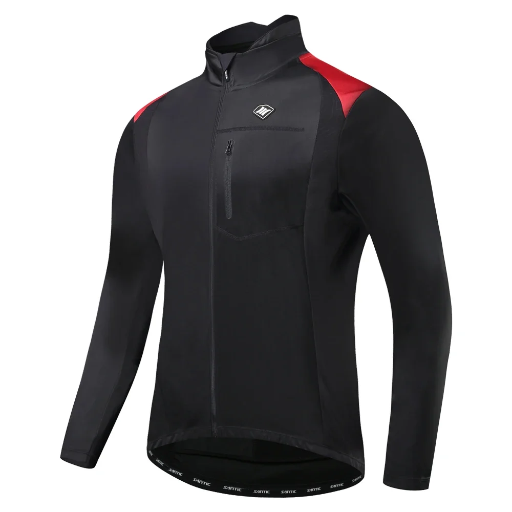 Santic Fleece MTB/Rennrad-Trikot Me's Winter-Radjacken, winddicht, thermisch, warm, Reitoberteile, langärmelig, Fahrrad-Sportmantel – Detail 11