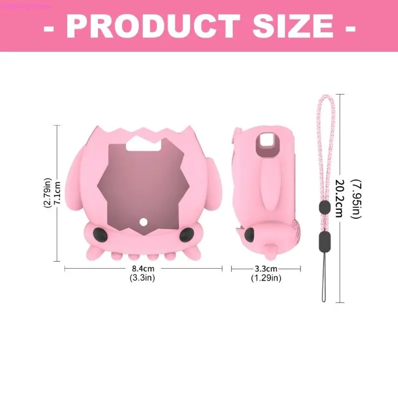 D0JC Custodia protettiva in silicone per Paradise Virtual Pet con cordino Protezione per animali elettrica facile da