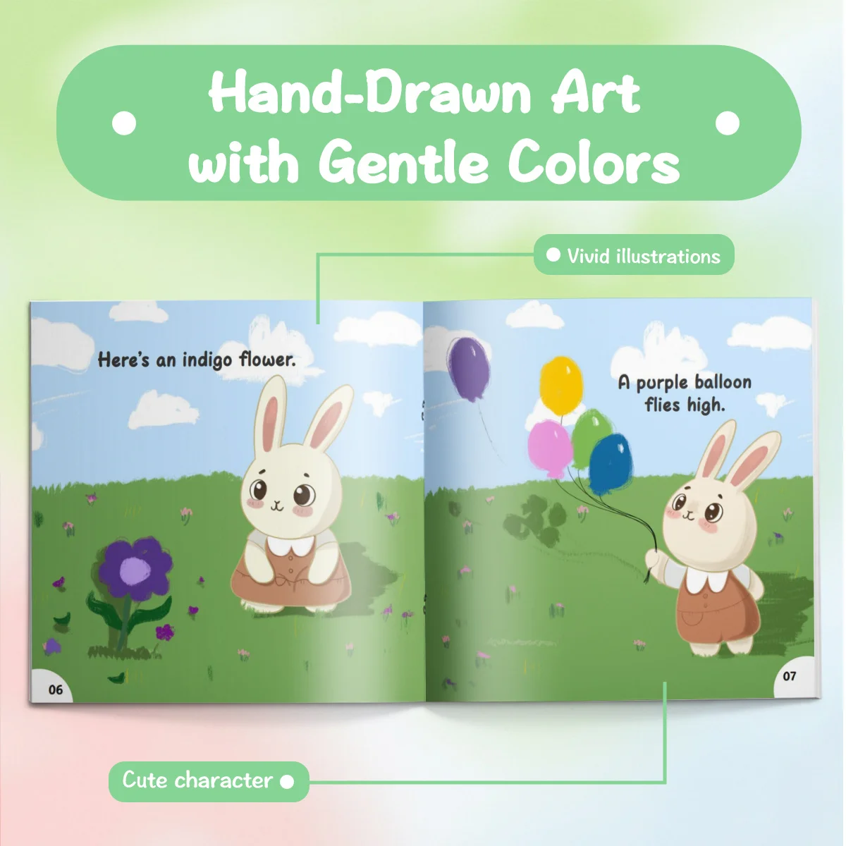 Bunny Sees Colors: A Rainbow Adventure, hop through bright hues, playful color-matching games