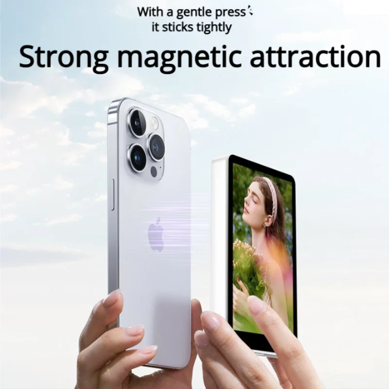 マグネット式自撮り-wifi-bluetooth接続-セルフィーライブ用スマホ自撮りモニター-iphone-android-ワイヤレス対応