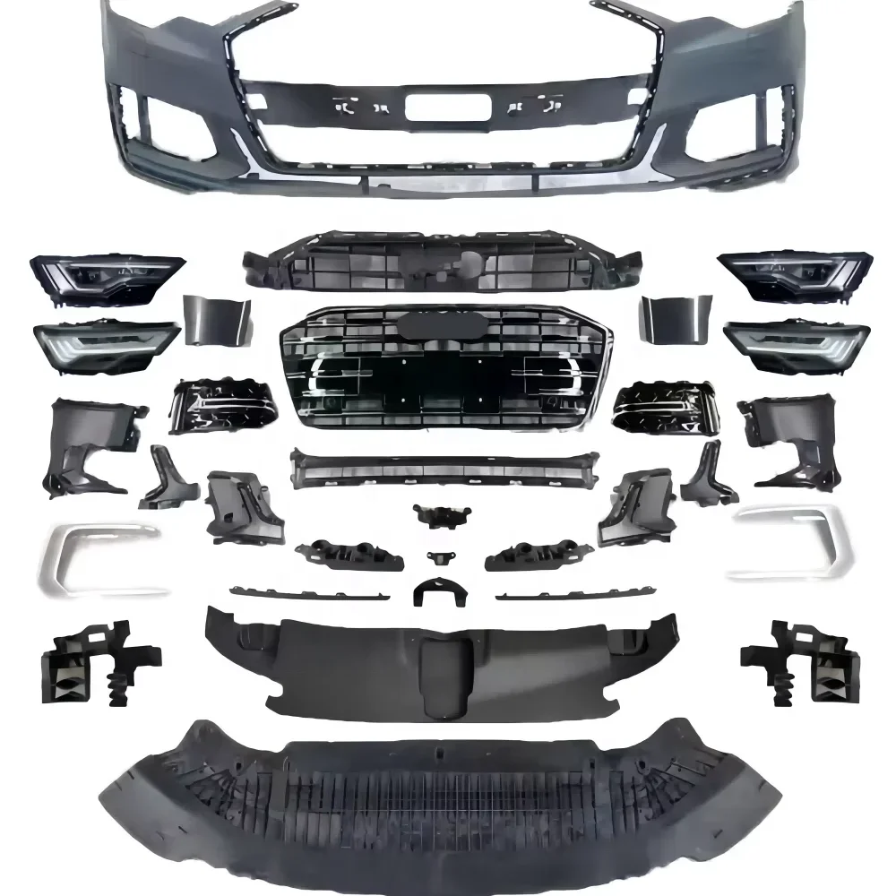 

Body Kit Bumper Grille 2024 For AUDI A6 C8 With Flowing Headlights And Taillights Compatible With 12-18 A6 Models