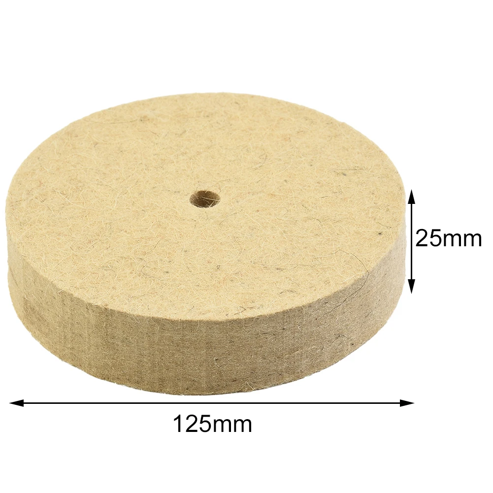 1pcs 5Inch Wool Felt Polishing Wheel For Stainless Steel Copper Aluminum Furniture Ceramic Marble Polishing Wheel Grinder Tool