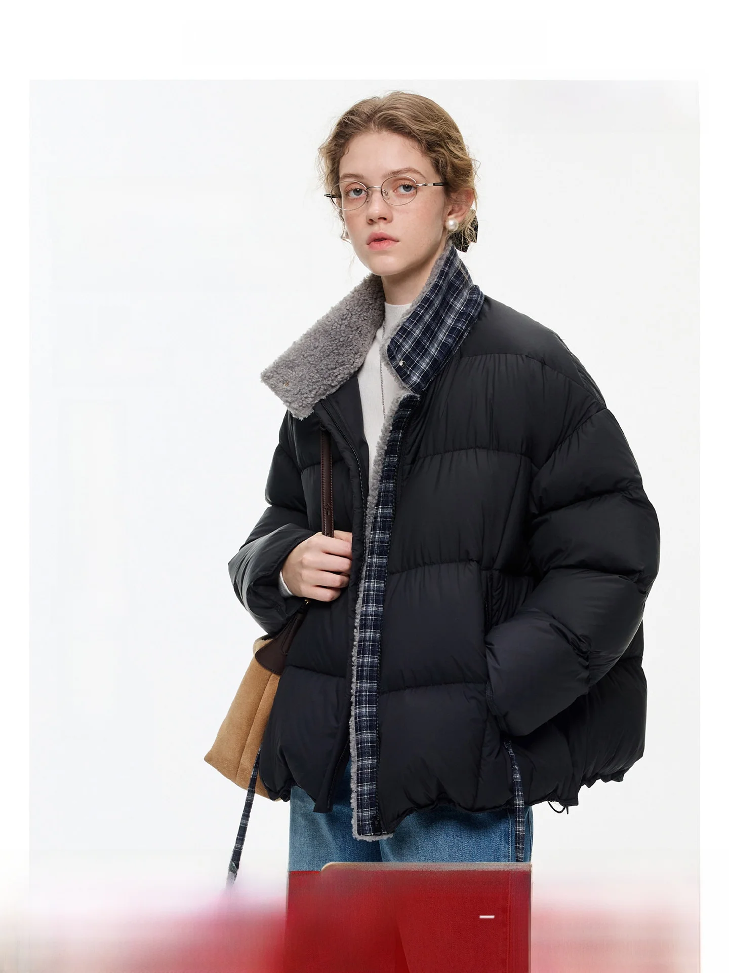 

VEGA CHANG Women's down Jaet High Fill Power Comfortable Velvet Du down Coat Korean Sle Commute Faion Winter Coat