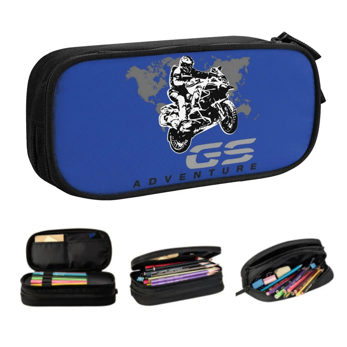 

Custom GS Motorcycle Adventure Kawaii Pencil Case Boy Girl Large Capacity Pencil Bag School Accessories