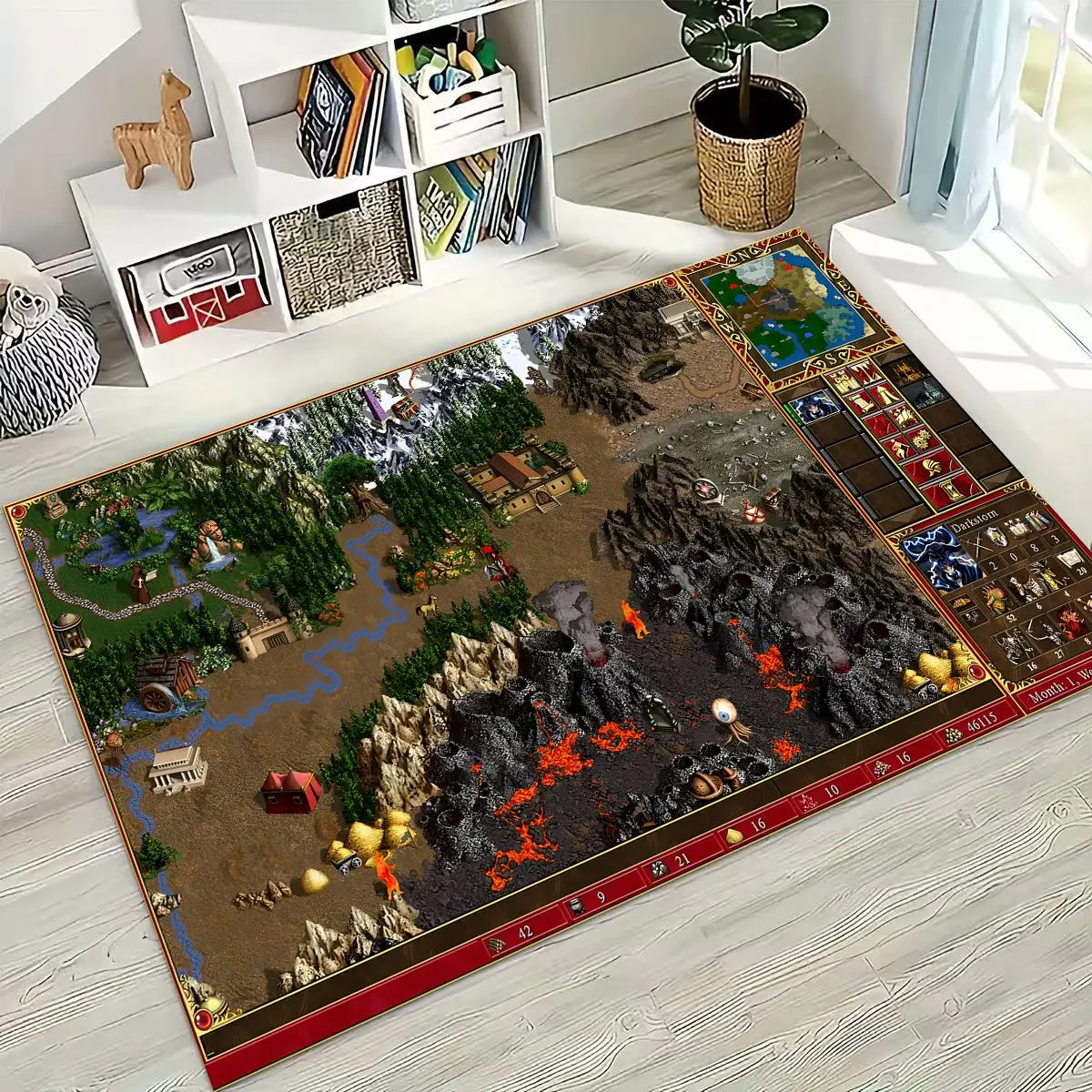 الرجعية أبطال القوة والسحر خريطة ألعاب الفن البساط لغرفة النوم غرفة المعيشة أريكة المنزل ممسحة ديكور ، كبير الاطفال عدم الانزلاق الكلمة حصيرة