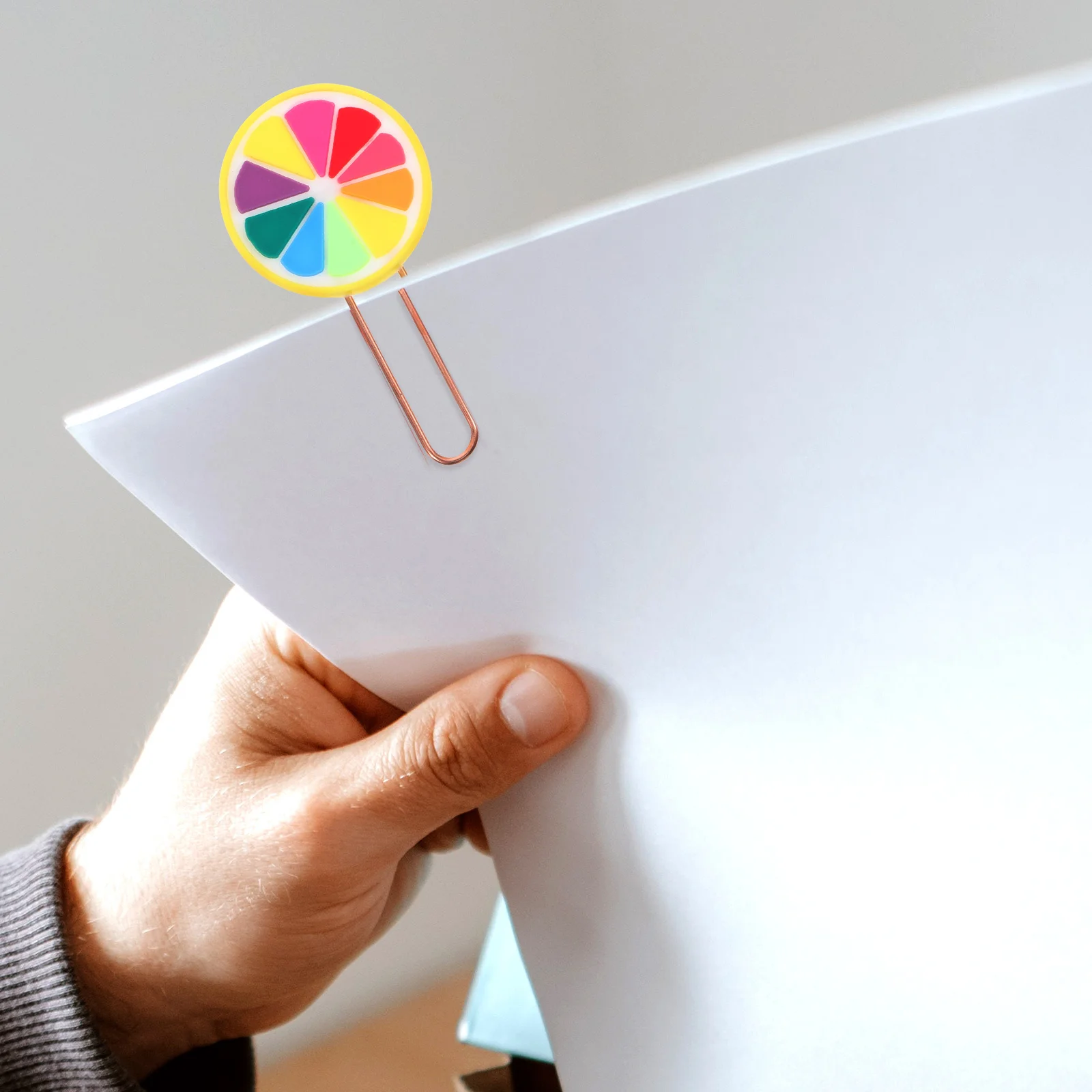 

20Pcs Cute Fruit Bookmarks Creative Paper Clips Small Colored Clips for Notes Photos Cards Envelopes Bookmarking Organization