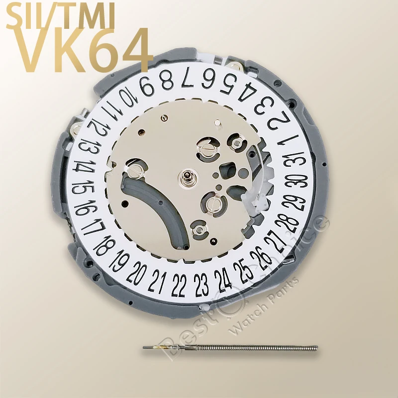 VK64 Quartz Movement SII TMI Chronograph Date At 6 Small Seconds Watch Movement 29mm Diameter Repair Accessories