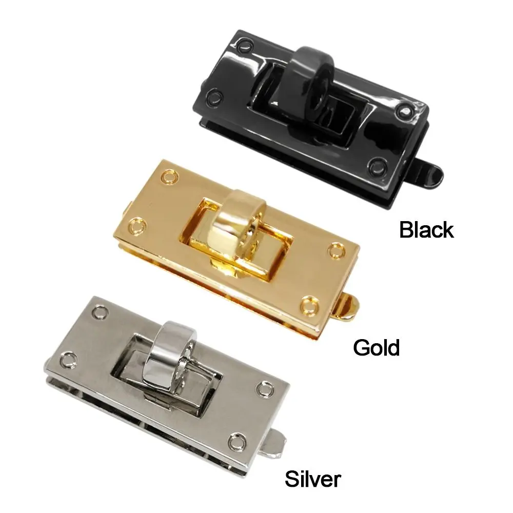 1Pc Rectangle Turn Lock Metal Clasp Twist Lock DIY Handbag Bag Purse Hardware Closure Bag Buckle Luggage Lock Bag Part Accessory