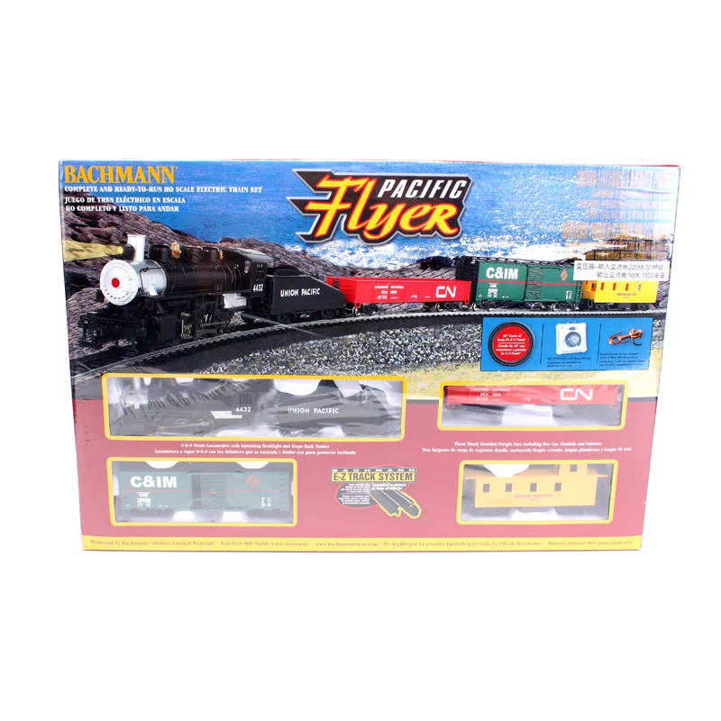 HO 1/87 Steam Train Model American Series Pacific Trapeze Simulation Train Model Set 00692 with Lights