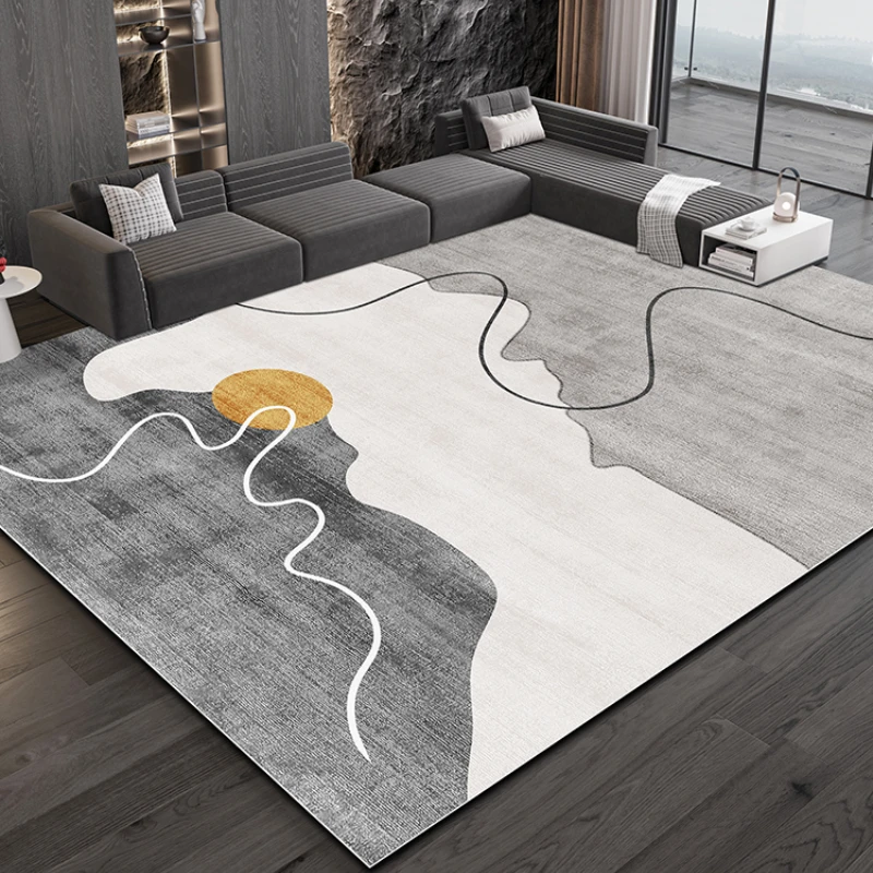 Light Luxury Study Rug Large Area Nordic Style Carpets for Living Room Minimalist Bedroom Decor Bedside Carpet Home Washable Mat