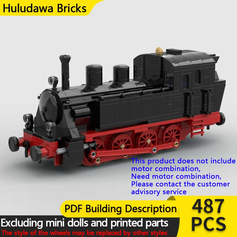 

City Car Model MOC Building Bricks Germany BR98 Steam Locomotive Modular Technology Gifts Holiday Assemble Children Toys Suit