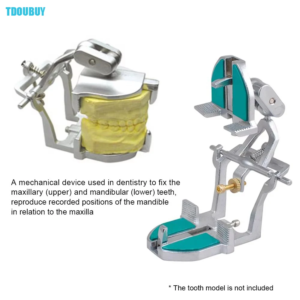 TDOUBUY Universal Adjustable Articulator Dental Laboratory Instrument for Accurate Occlusion Bite Frame for Dental Professionals
