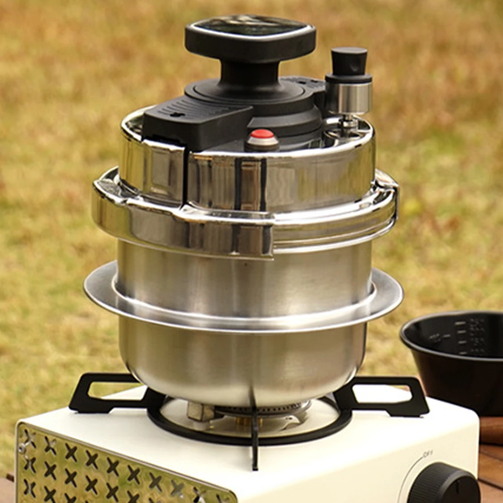 

Folding H Cooking Pot Durable Stainless Steel Camping Pan Outdoor Camping Utensil Picnic Utensil Portable Frying Set