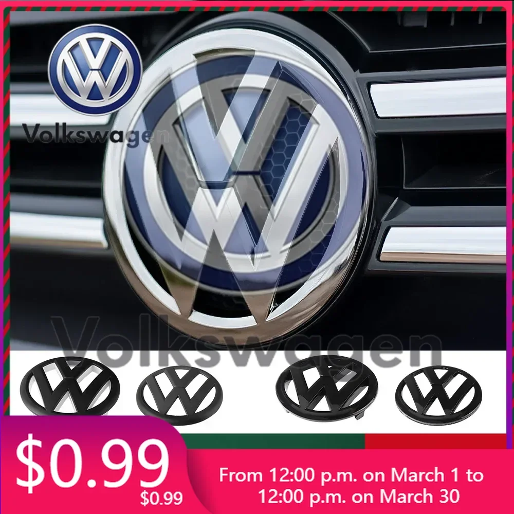 

Car Sticker 2Pcs Car Front Grill Badges Rear Trunk Emblem Lid Covers Logo Sticker For Volkswagen VW Golf 6 Mk6 2010 2011 20