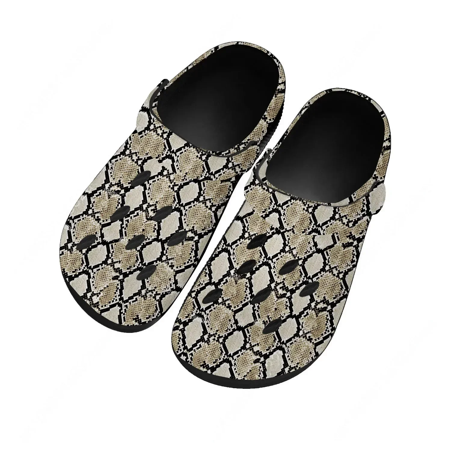 Snake Pattern Sandals Women Teenager Home Fashion Water Shoe High Quality Garden Breathable Comfort Beach Hole Slippers