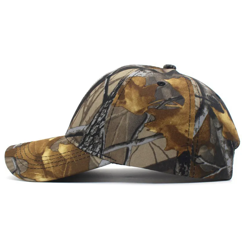 Men \'s Jungle Camouflage Pattern Hats Hunting Fishing Baseball Cap Sunscreen Cotton Casual Adjustable UV Protection Sunshade Cap