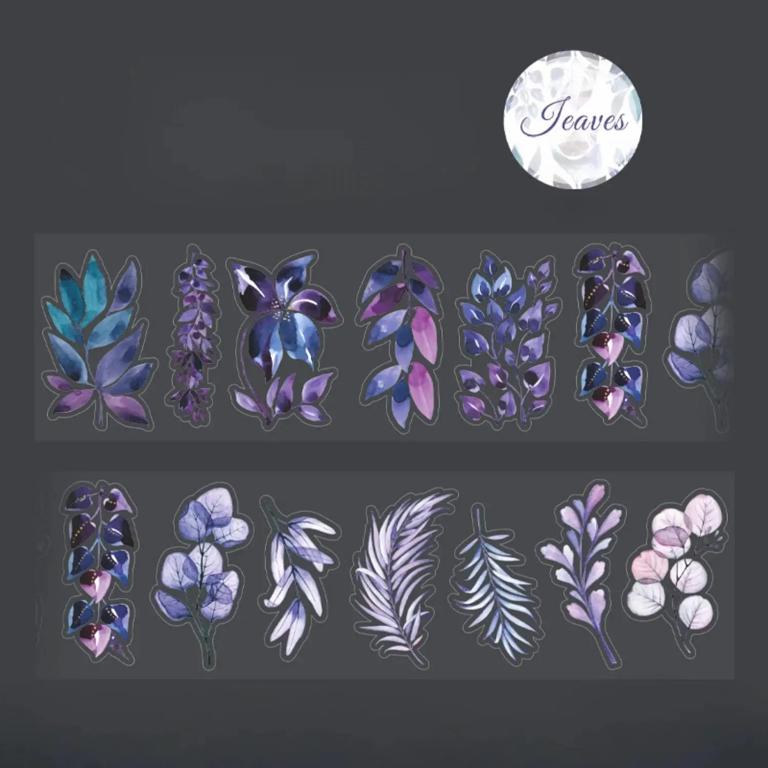 60mm*2m Leaf Theme Maple Eucalyptus Leaves Circulating Tape Decorative Stickers Album Scrapbooking Label Diary Aesthetics Decor