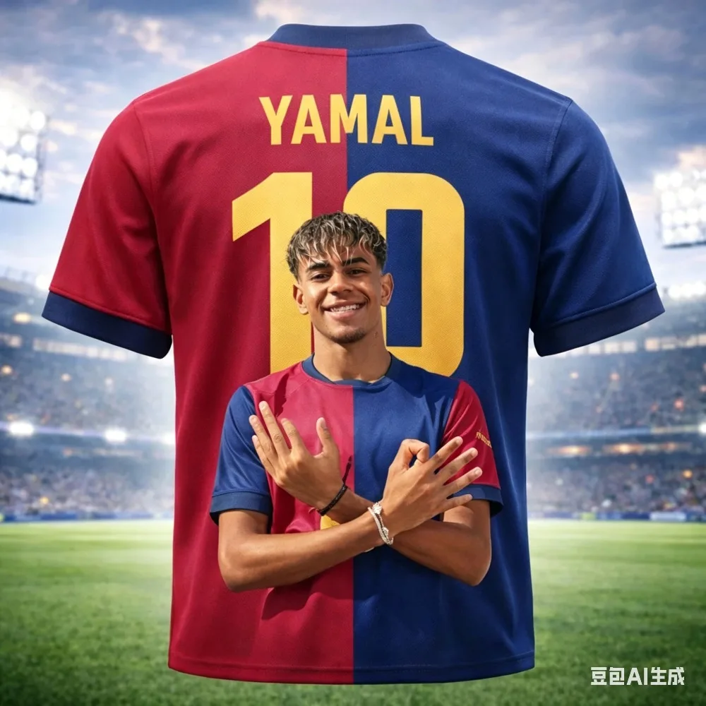 2026 Neuer Stil Kinder-T-Shirt im Yamal-Stil - 3D-Gedrucktes Fußballtrikot Schnelltrocknend Atmungsaktiv Geeignet für Tägliches Tragen – Detail 3